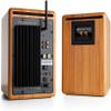 Audioengine A5 Bamboo Wireless Bookshelf Speakers with S8 Subwoofer and DS2 Stands view 3