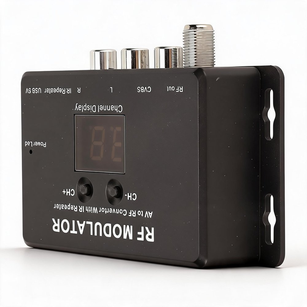 RF Modulator for AV to RF Conversion, NTSC PAL Compatible, Universal