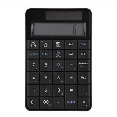 Zunate 2-in-1 2.4G USB Numeric Keypad & Solar Panel Calculator with LCD Display, 29 Keys Portable Keyboard for XpVista / 7/8 / 10, for OS