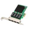 1000Mbps PCIE NIC Network Card, 4 RJ45 Ports PCI E Ethernet LAN Adapter for Realtek RTL8111H Chipset, PCIE Network Interface Card for Server for Linux for VMware view 4