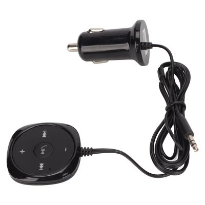 Car Kit, 5.0 Audio Receiver Handsfree Calling 5V 2.1A USB Charging Port for Cars with 3.5mm AUX Input for Car