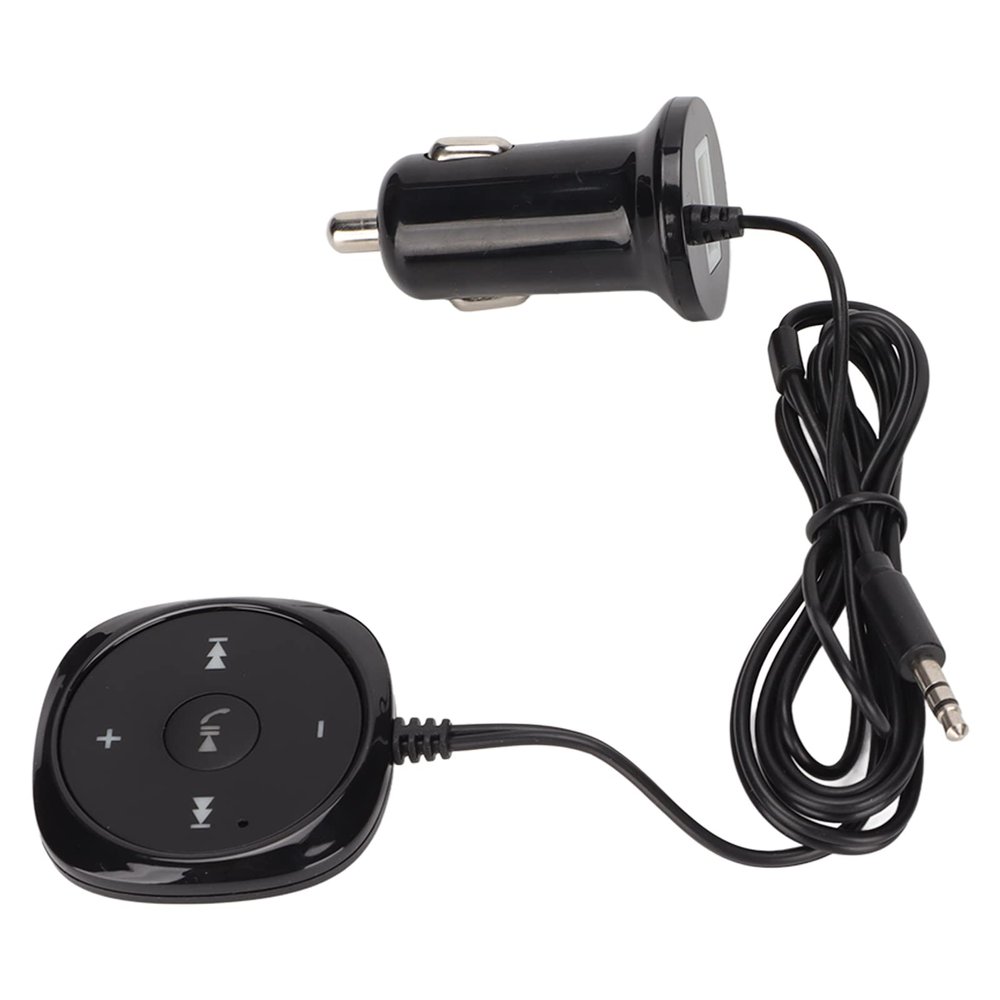 Car Kit, 5.0 Audio Receiver Handsfree Calling 5V 2.1A USB Charging Port for Cars with 3.5mm AUX Input for Car