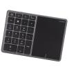 Zunate Numeric Keypad, 22 Keys Type C Rechargeable Number Pad with Touchpad, USB Receiver, Dual Mode Mini Numeric Keypad for Laptop, PC (Grey) view 1