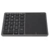 Zunate Numeric Keypad, 22 Keys Type C Rechargeable Number Pad with Touchpad, USB Receiver, Dual Mode Mini Numeric Keypad for Laptop, PC (Grey) view 2