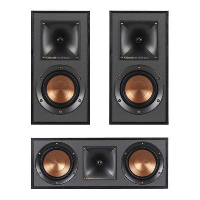 Klipsch R-41M Bookshelf Speakers (Pair) and R-52C Center Channel Home Theater Bundle