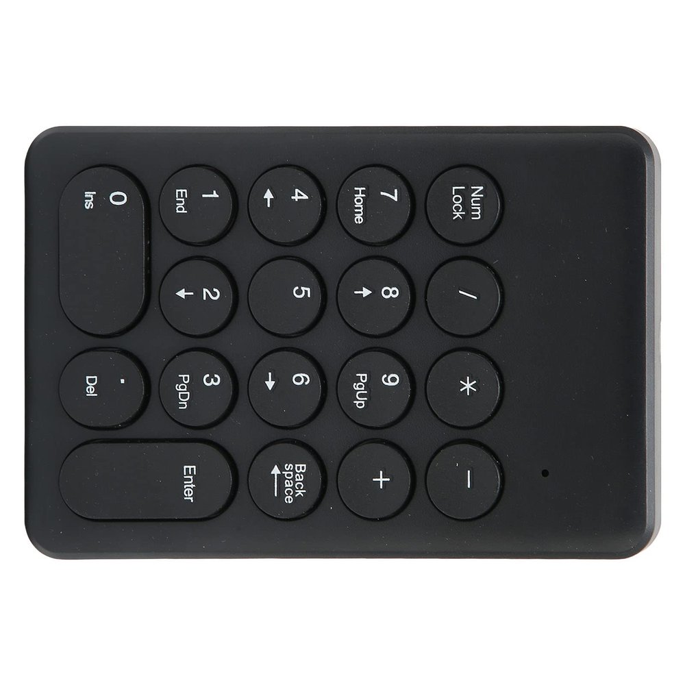 Zunate Wireless Numeric Keypad for Laptop - 18-Key Mini Number Pad with Mute, Stable 10m Connection, Compatible with PC/Desktop (Black)