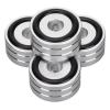 Zunate 4Pcs SP4010 Aluminum Speaker Isolation Stand, 40x20mm Speaker Isolation Mat for Speaker, Speaker Spikes Base Pad Shockproof Feet Mat for DAC Amplifier Recorder Meter (Silver) view 1