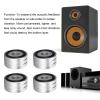 Zunate 4Pcs SP4010 Aluminum Speaker Isolation Stand, 40x20mm Speaker Isolation Mat for Speaker, Speaker Spikes Base Pad Shockproof Feet Mat for DAC Amplifier Recorder Meter (Silver) view 2