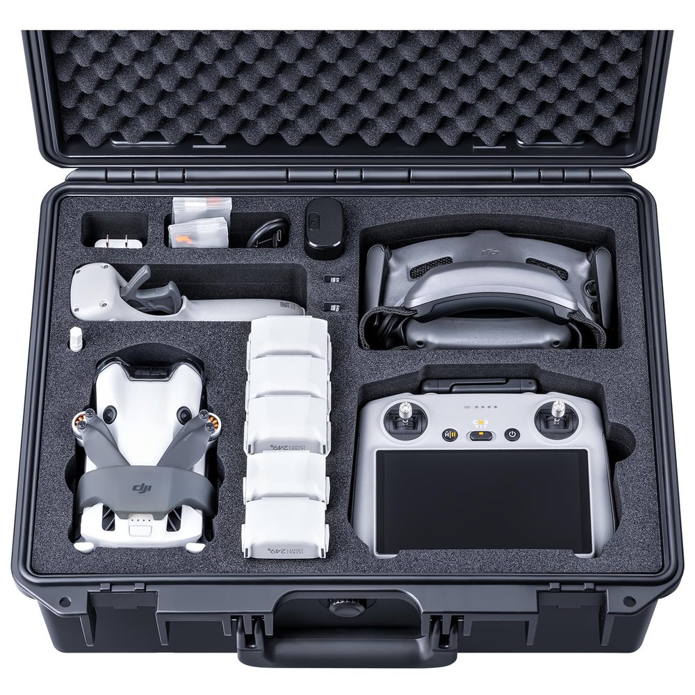 Lykus Titan MM420 Waterproof Hard Case for DJI Mini 4 Pro/Mini 3 Pro, Goggles 3/2/Integra, RC Motion 3/2, DJI RC2/RC/RC-N2/N1 and Accessories [CASE ONLY]