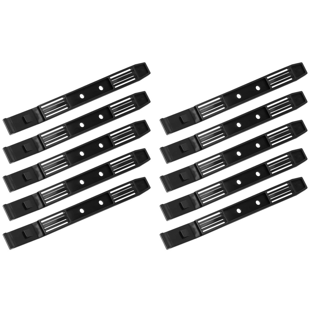Beuiouer 5 Pairs Hard Drive Rails Chassis Cage Accessories Drive Bay Slider Plastic Rails for 3.5 to 5.25 Hard Drive Tray, Black, 500089758