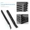 Beuiouer 5 Pairs Hard Drive Rails Chassis Cage Accessories Drive Bay Slider Plastic Rails for 3.5 to 5.25 Hard Drive Tray, Black, 500089758 view 4