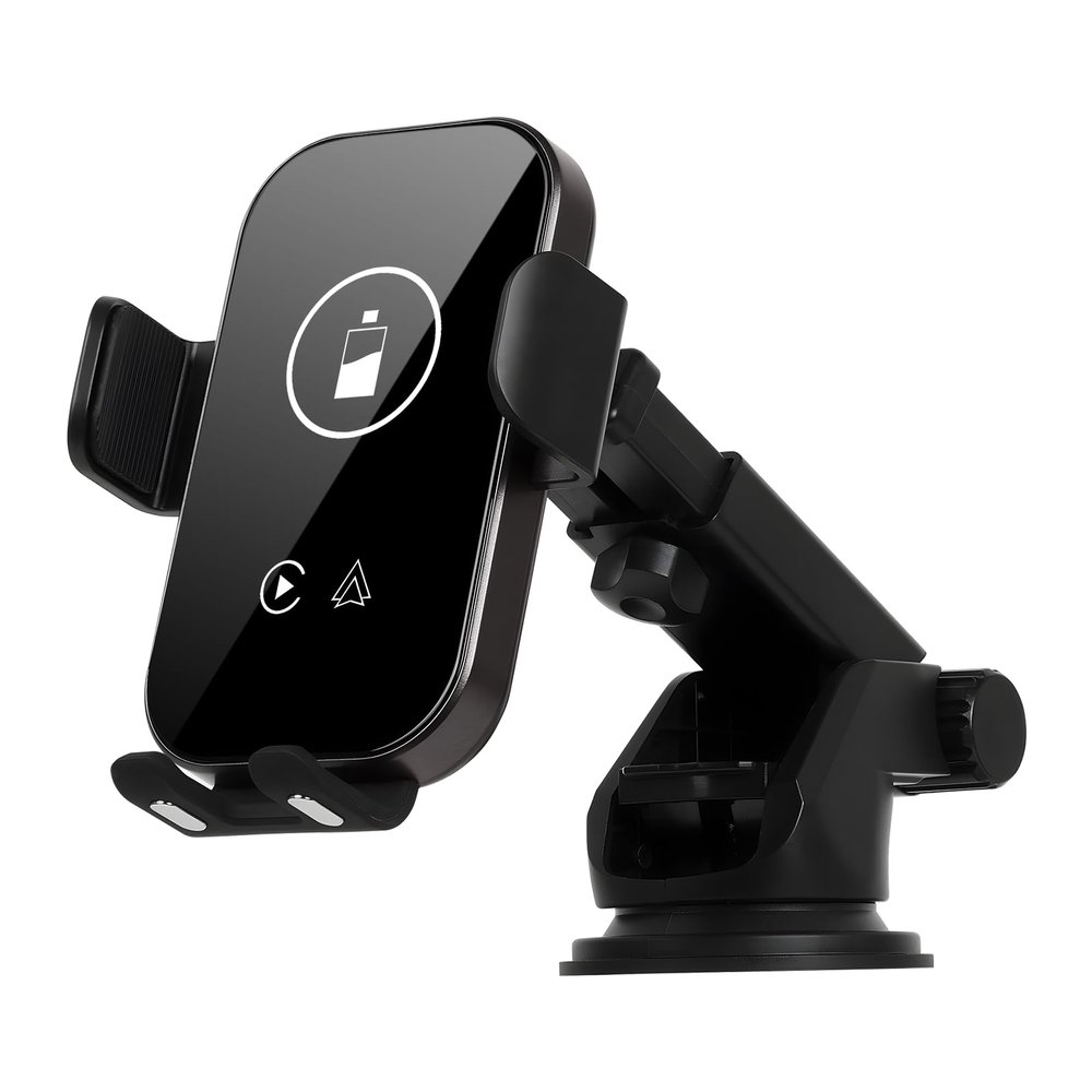 Wireless Apple CarPlay and Android Auto Adapter for iPhone Holder,3-in-1 2024 New Upgrade Bluetooth Car Play Dongle Convert Factory Wired to Wireless Auto-Clamping Car Mount 15W/10W/7.5W Fast Charging
