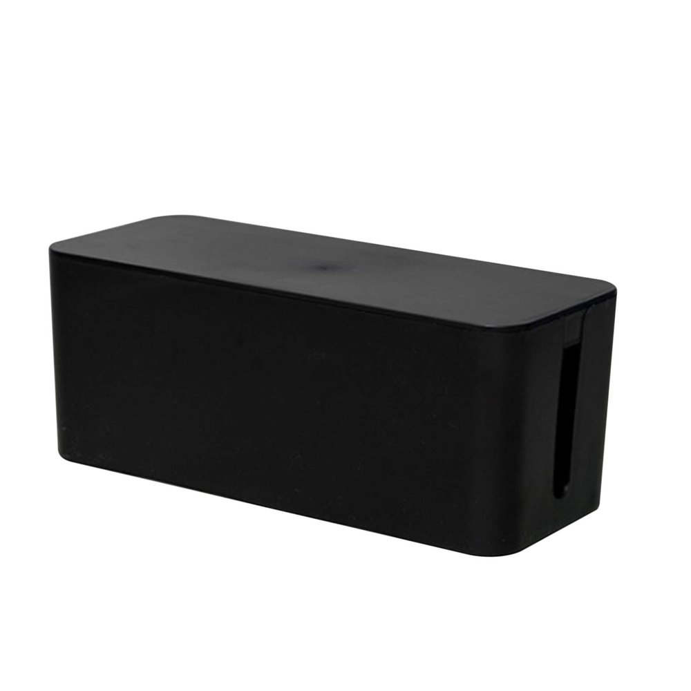 Beuiouer Cable Management Box Cord Organizer Box Power Strip Surge Protector Cover TV Cord Box for Home Office, Black, 500083797