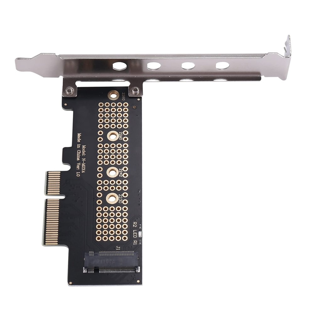 Beuiouer M.2 NVME SSD NGFF to PCIE 3.0 X4 Adapter PCIE M2 Riser Card Adapter Support 2230 2242 2260 2280 Size NVMe M.2 SSD, black, 500098320