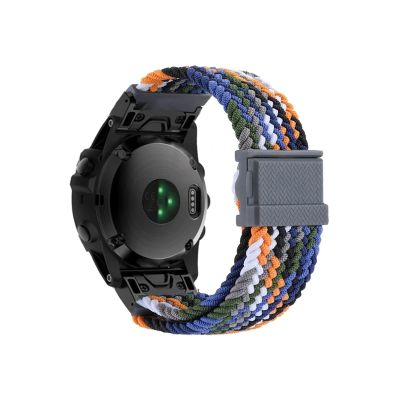 26 22mm Nylon Strap Wristband Fit For Garmin/Fenix 7X 7 6X 6 Pro 5X 5 3HR Fit For Forerunner 955 Quick Release Bracelet(Starry flower color,26mm Width)