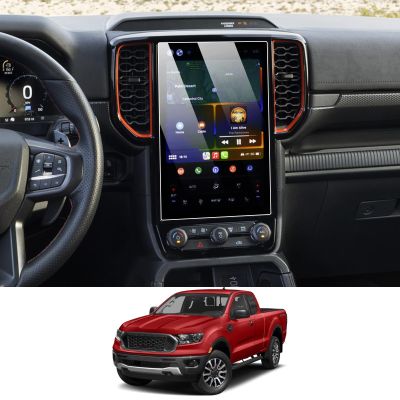Abodvu Compatible with Ford Ranger Screen Protector 2024,Ranger LARIAT/XLT/XL/Raptor Tempered Glass Touchscreen Protector 12 Inches,High Definition 9H Hardness Anti-Fingerprint,1 PC