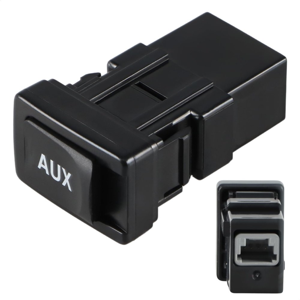 EVRBUL Aux Port Input Auxiliary Jack Adapter Compatible with Toyota 4Runner RAV4 FJ Cruiser 2007-2011 Camry 2007-2008 Prius 2005-2009 Yaris Lexus ES350 LS460 2007-2010 Replace# 86190-06010 86190-53010