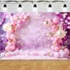 Sweet One Wonderland Pink Flower Balloon Butterfly Cake Crush Girl 1st Birthday Party Decoration Backdrop (6x4ft) view 2