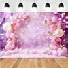 Sweet One Wonderland Pink Flower Balloon Butterfly Cake Crush Girl 1st Birthday Party Decoration Backdrop (6x4ft) view 3