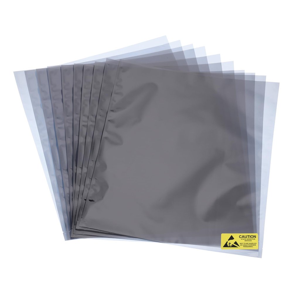 MECCANIXITY 10Pcs Anti Static Bags ESD Shielding Bag Flat Open Top Anti Static Bag for Electronic Devices 15.7x17.7 Inch(400 * 450mm)