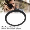Filter Adapter Ring, Lens Filter Adapter Ring Aluminum Alloy Reducing Ring Step Up Converter Camera Filter Accessories for CPL ND Close Up Camera Lens (55-58mm) view 3