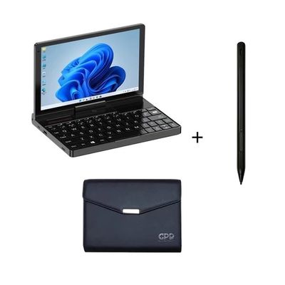 oushedi New GPD Pocket 3 Mini Laptop PC Intel Core I7 1195G7 16GB+1TB 8 Inch Win10/11 Iris Xe Graphics Modular Full-Featured Handheld (Gold 7505 16GB 512GB + Bag Pen)