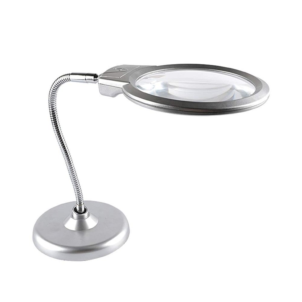 10 Times HD Magnifier Desktop Old Man Reading Mirror LED Light 20 Times Portable Microscope Enlarged Mirror