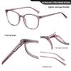 XIAOBENGE Blue Light Blocking Glasses Round Frame Anti Eyestrain Anti UV Computer Gaming Eyeglasses (Purple) view 3