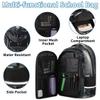 Backpack with Lunch Box Travel Backpack Lunch Bag & Laptop Backpack Vintage Train Bookbag Insulated Lunchbox Freezable Lunch Bag Waterproof Daypack view 3