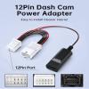 VASTHOME Dash Cam Power Adapter 12-pin Type A Compatible with Select Toyota Tacoma Highlander Sienna Honda Ridgeline Models Car DashCam Power Adapter with 3 USB Cable (5V/2A Output ONLY) view 3