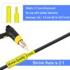 Esaytool 30 Pack HSE-631 HSE631 HS631 Heat Shrink Tube Cable Tubing Label Tape 11.7mm Black on Yellow 0.46inch x 4.9ft Use for Brother PT-D210 PT-D400 PT-E300 PT-E500 PT-P750WVP Label Maker Printer view 2