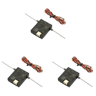 Geuxe 3X DSMX Receiver Satellite for AR6210 AR8000 AR9020 AR12120 Receiver, Black, 750120611