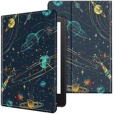 for Kindle Scribe Case for Kindle Scribe Cover 10.2 inch Lightweight Protective PU Leather Smart Stand Cover with Auto Wake Sleep Tablet Case for Kindle Scribe 2022 - Planet Galaxy