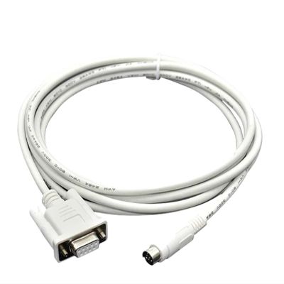 PLC Programming Cable Programming Cable SC-11 Suitable for FX/1N/2N/1S/0N/FX3U Series PLC 9 pin Male to Female RS232 Communication Download(SC-11(White),300mm)