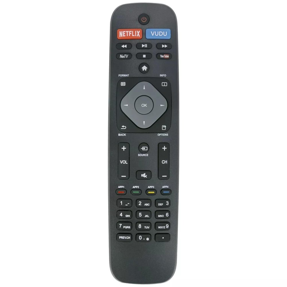 50PFL5602 Replacement Remote Control Compatible with Philips Smart TV Netflix Vudu YouTube Keys