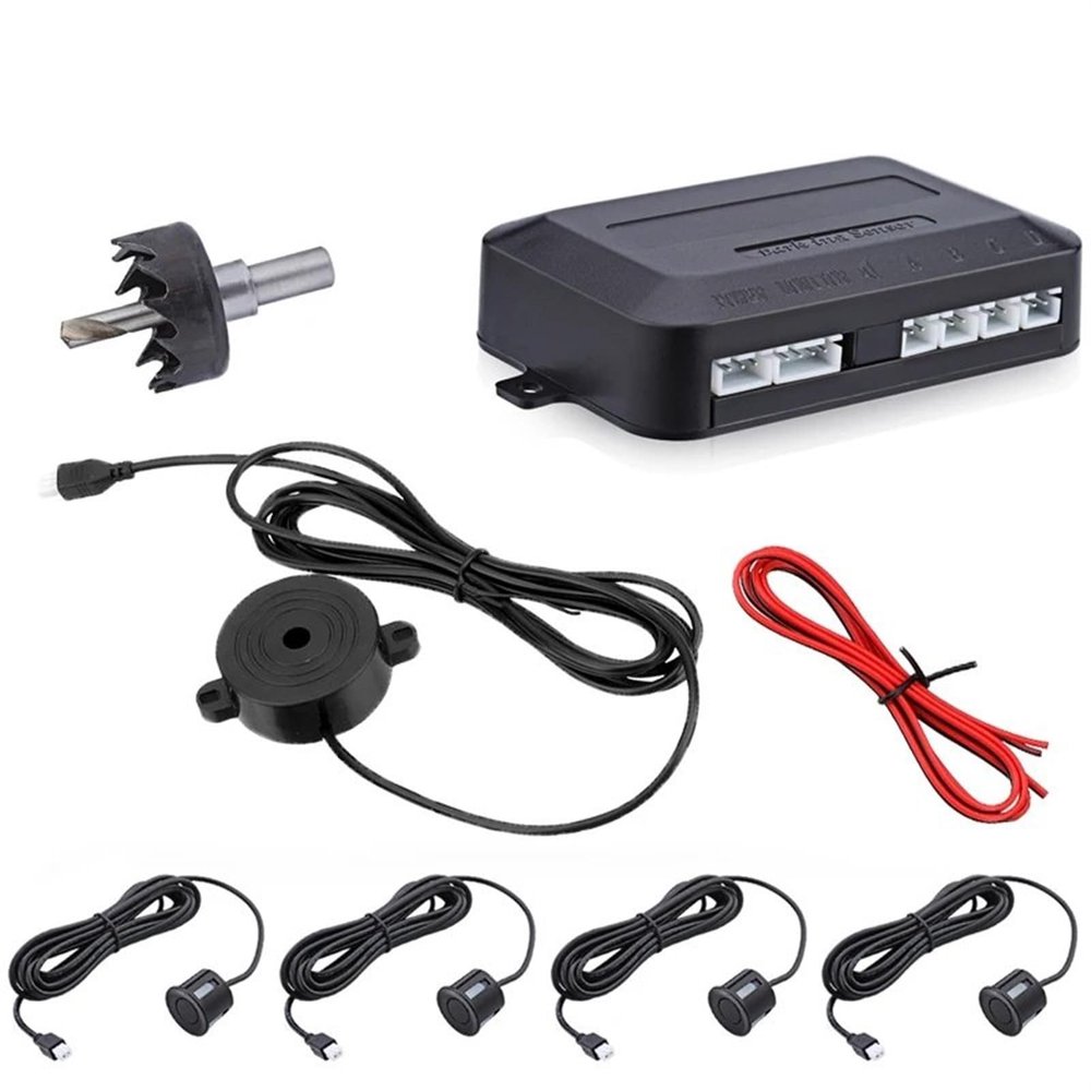 Car Parking Sensors Parking Sensor Car Parking Kit Buzzer 22 Mm 4 Sensors Reverse Backup Radar Sound Alert Indicator Reversing Assist System Detection Radar