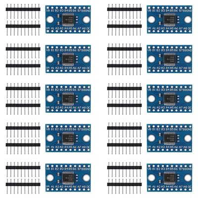 Beuiouer 10PCS TXS0108E 8 Channel Level Conversion Module High Speed Full Duplex 8 Way Bi-Directional Converter for, blue, 500231833