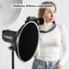 Andoer 41.2cm/16in Studio Photography Reflector Beauty Dish Diffuser with Honeycomb Grid & Soft Cloth for Bowens Mount Speedlite Strobe Light, White Internal Surface view 4