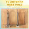 Beuiouer Stainless Steel Antenna Mount Bracket with U Style Bolts for Ham UHF VHF CB Cellular Trucker Antenna Use Accepted, Silver, 500213383 view 3