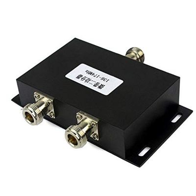 Beuiouer 2 Way VHF 136-174MHz Antenna Power Divider Splitter for Radio Repeater Power, Black, 366712