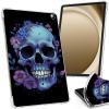 DHYYDSQZ Clear Case for Amazon Fire Max 11 (13th Generation, 2023 Release) 11" Skull Flower Design Slim Lightweight Soft TPU Transparent Silicone Shockproof Back Cover Case for Fire 11 Tablet 2023 view 1