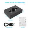 Beuiouer 3.5mm 2 Input 1 Output/1 Input 2 Output Audio Switcher Audio Switcher Box One-Key Mute Button, Black, 500347442 view 3