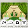 10x6ft Little Prince Baby Shower Backdrop Royal Green Curtains Boy Gold Crown Photography Background Prince Boy Baby Shower Party Decorations Fabric Banner Photo Booth Props view 3