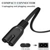 2 Prong Printer Power Cord for Epson Workforce/Stylus/Ecotank ET-3850 ET-2800 ET-2760 ET-8550,WF-2630 WF-2750 WF-3530 WF-3620 WF-2520 and More,Replacement Cable Long 6Feet view 2