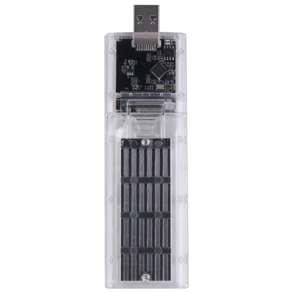 Beuiouer External M.2 NGFF SSD Enclosure High Speed USB3.0 Gen1 5Gb/S Transparent SSD Hard Drive Case for PC Black