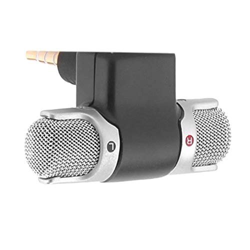 Beuiouer Mini 3.5mm Jack Microphone Portable Stereo Microphone for Phone Recording Microphone for Smartphone, black, 500034394