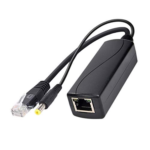 Beuiouer PS5712TG Gigabit Power Over Ethernet Splitter 10/100/1000Mpbs RJ45 Support IEEE802.3 Af/At(30W) PoE Splitter, black, 458071