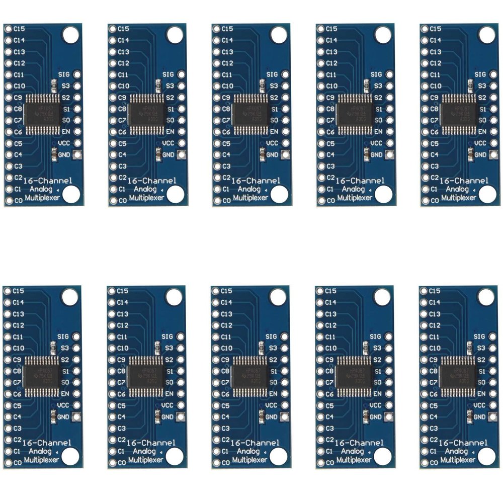 Beuiouer 10Pcs 16CH Analogue Multiplexer Module 74HC4067 CD74HC4067 Precise Module Digital Multiplexer MUX Breakout Board