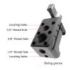 1PCS Quick Release Camera Mount Rail Clamp with 1/4 and 3/8 Thread Holes for Camera Cage Handle LED Light Microphone view 2