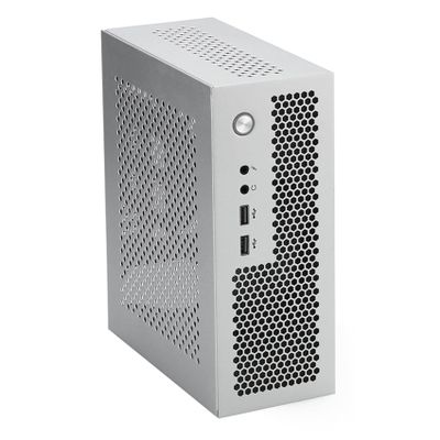 Beuiouer A09 HTPC Computer Case Mini ITX Gaming PC Chassis Desktop Chassis USB2.0 Computer Case Home Computer Case Silver